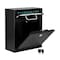 Adiroffice Medium Wall Mountable Mailbox with Key Lock ADI631-05-BLK - alternate 5
